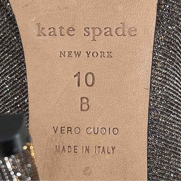 Kate Spade New York Shimmering Felisha Bronze Lurex Heels - Picture 9 of 11